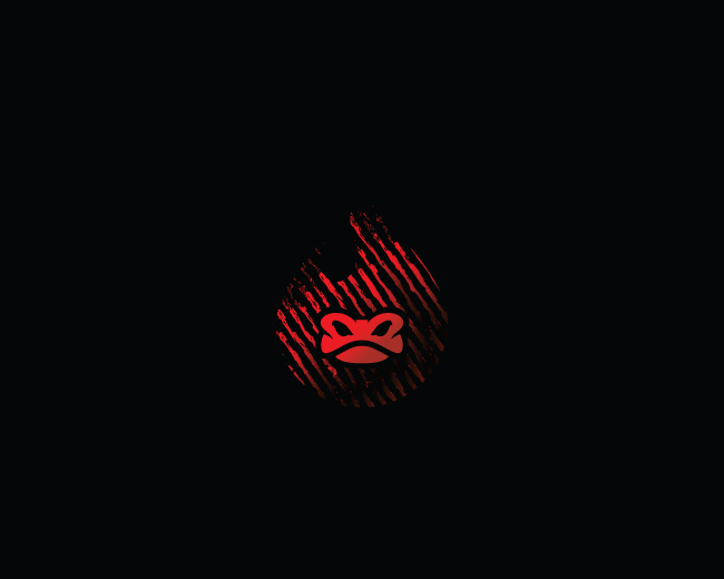 Stylish Fire Bull Head Logo